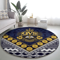 Fiji Queen Victoria School Round Carpet QVS 1906 Generational School Legacy