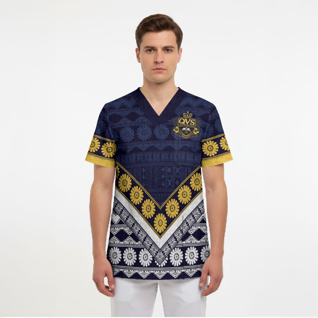 Fiji Queen Victoria School Scrub Top QVS 1906 Generational School Legacy