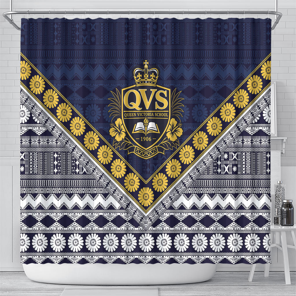 Fiji Queen Victoria School Shower Curtain QVS 1906 Generational School Legacy