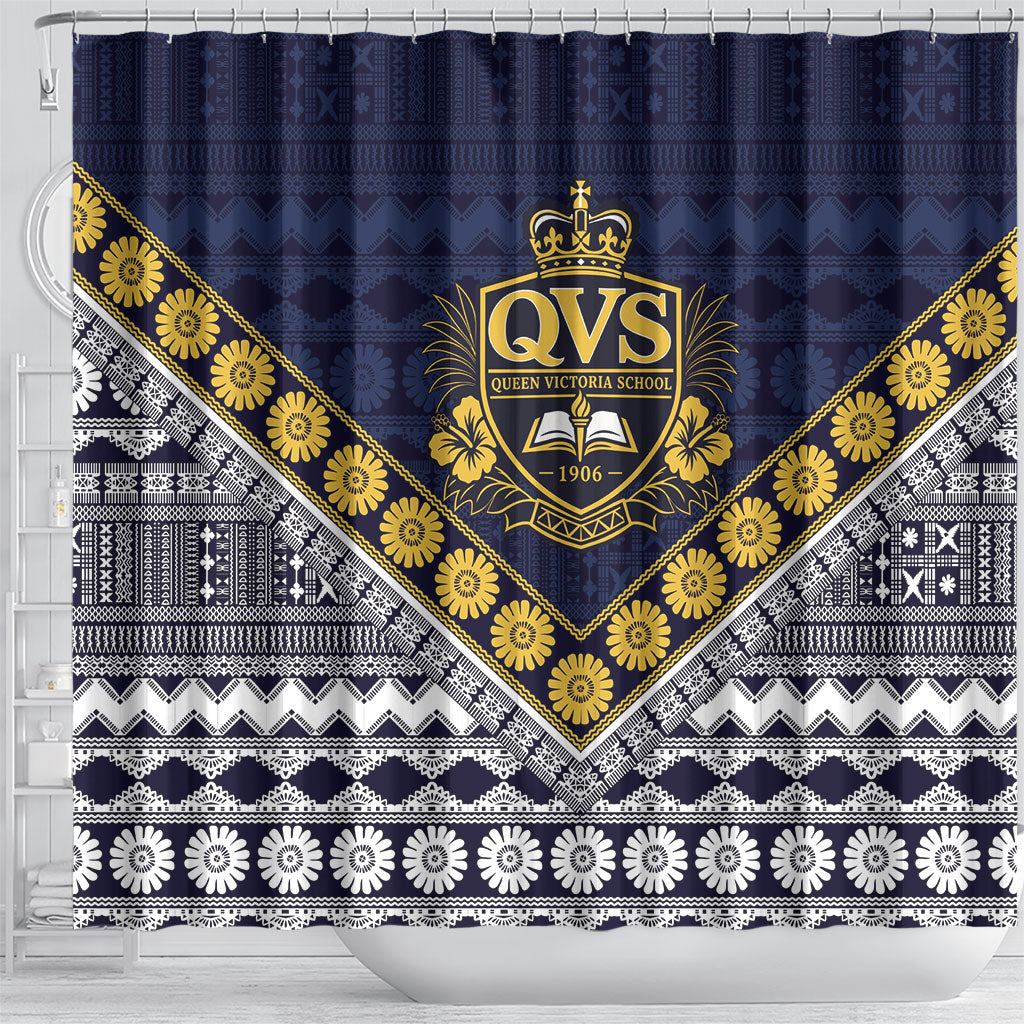 Fiji Queen Victoria School Shower Curtain QVS 1906 Generational School Legacy