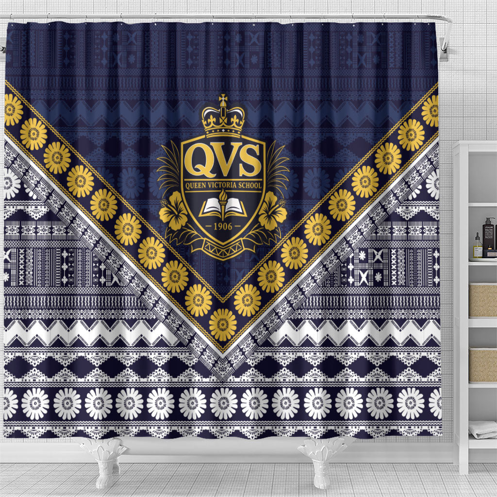 Fiji Queen Victoria School Shower Curtain QVS 1906 Generational School Legacy