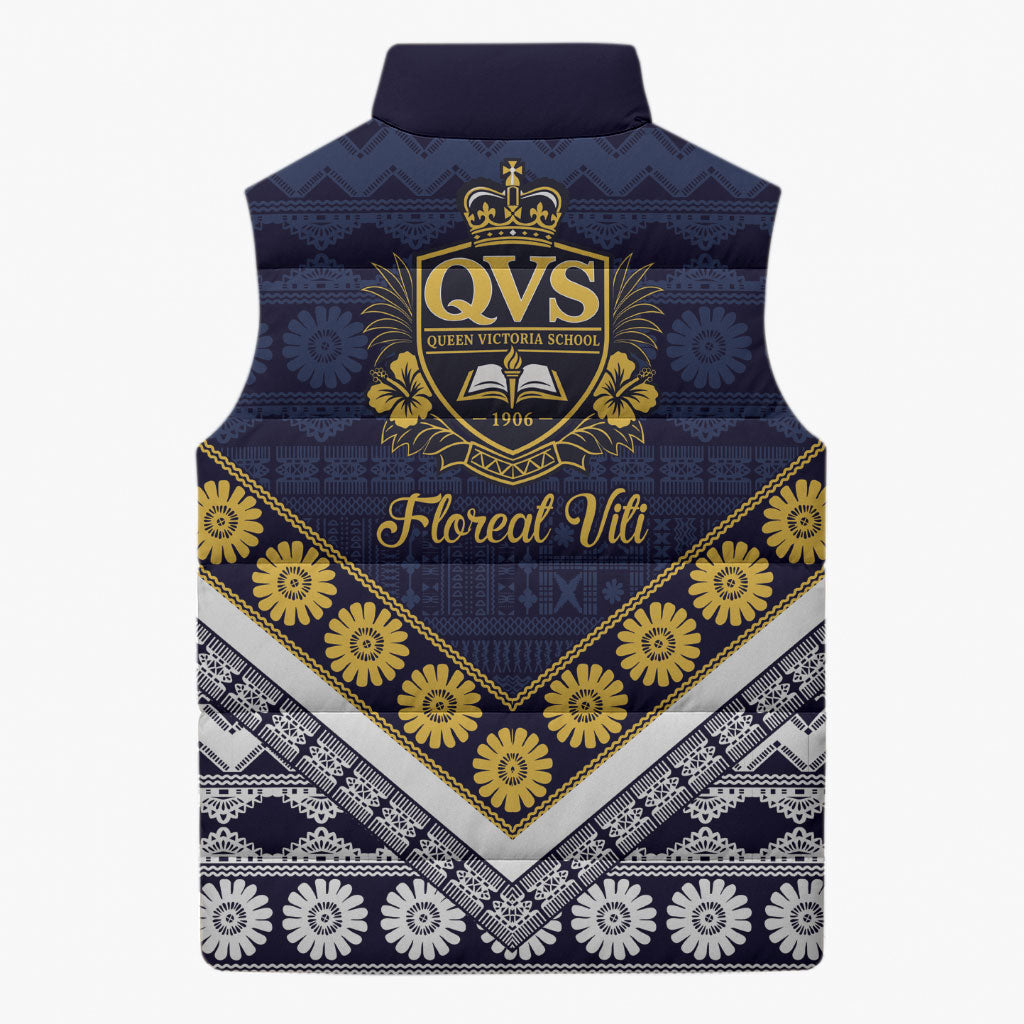 Fiji Queen Victoria School Sleeveless Puffer Jacket QVS 1906 Generational School Legacy
