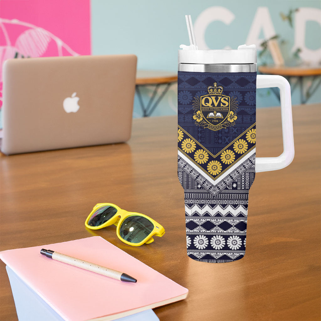 Fiji Queen Victoria School Tumbler With Handle QVS 1906 Generational School Legacy LT9 - Polynesian Pride