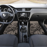 Beauty and The Warrior Polynesian Valentine Car Mats Hibiscus FLowers Brown Style LT9 - Polynesian Pride