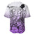 Beauty and The Warrior Polynesian Valentine Baseball Jersey Hibiscus FLowers Purple Style LT9 - Polynesian Pride