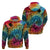 Beauty and The Warrior Polynesian Valentine Hoodie Hibiscus FLowers Rainbow Style LT9 - Polynesian Pride