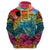 Beauty and The Warrior Polynesian Valentine Hoodie Hibiscus FLowers Rainbow Style LT9 - Polynesian Pride