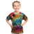Beauty and The Warrior Polynesian Valentine Kid T Shirt Hibiscus FLowers Rainbow Style LT9 Rainbow - Polynesian Pride