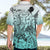 Beauty and The Warrior Polynesian Valentine Hawaiian Shirt Hibiscus FLowers Turquoise Style LT9 - Polynesian Pride