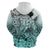 Beauty and The Warrior Polynesian Valentine Hoodie Hibiscus FLowers Turquoise Style LT9 - Polynesian Pride