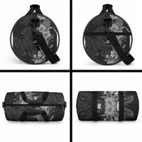 Hawaii Tropical Flowers Tribal Pattern Duffle Bag Black Style LT9 - Polynesian Pride