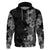 Hawaii Tropical Flowers Tribal Pattern Hoodie Black Style LT9 Pullover Hoodie Black - Polynesian Pride