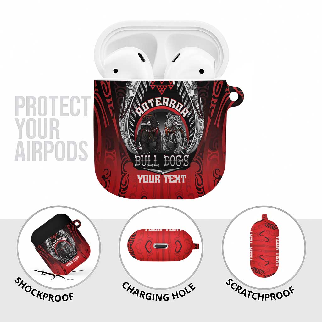 Aotearoa Bulldog Personalised AirPods Case Maori Kowhaiwhai Motif - Polynesian Pride
