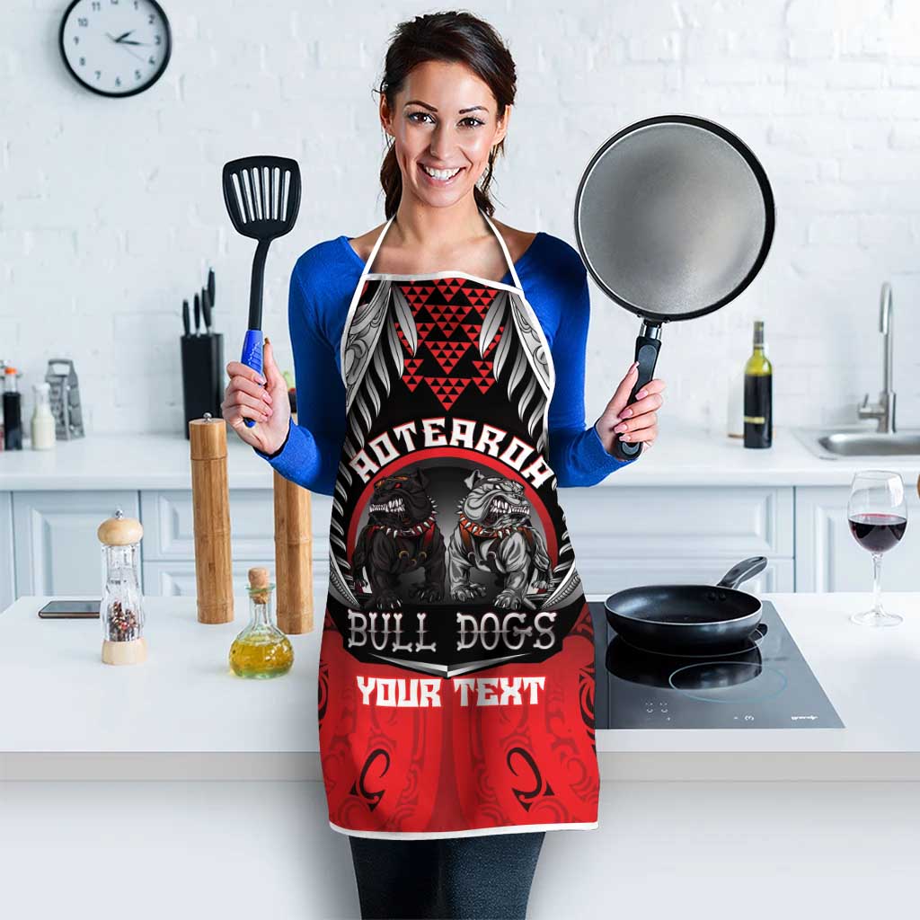 Aotearoa Bulldog Personalised Apron Maori Kowhaiwhai Motif - Polynesian Pride