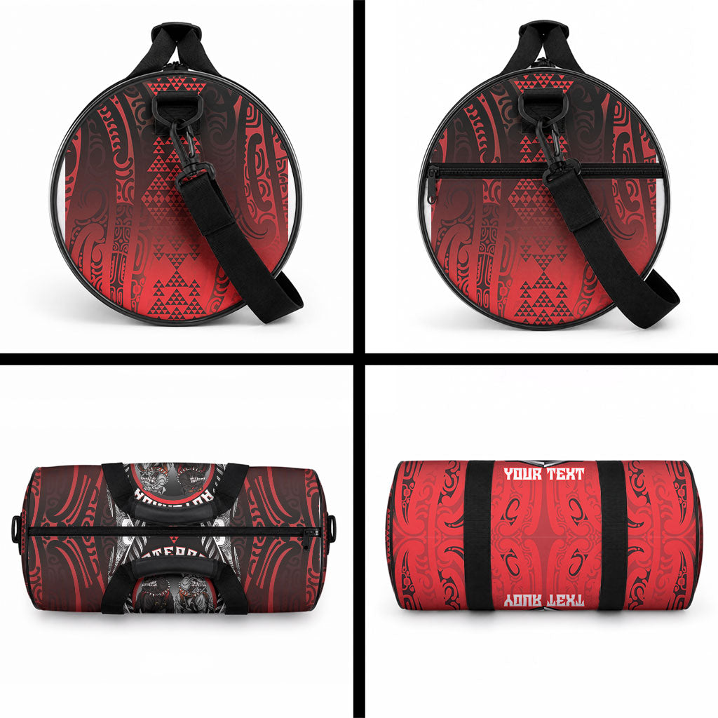 Aotearoa Bulldog Personalised Duffle Bag Maori Kowhaiwhai Motif LT9 - Polynesian Pride