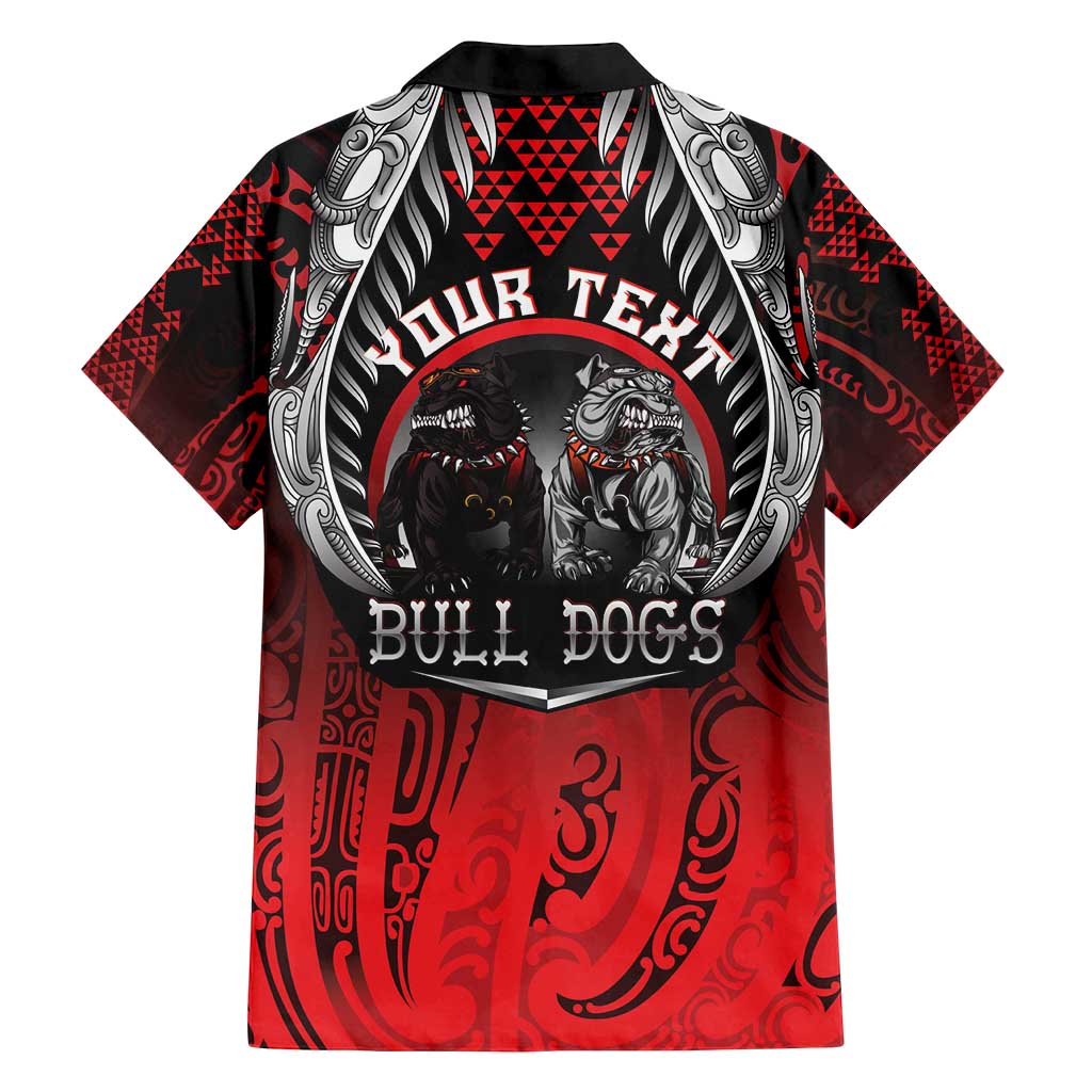 Aotearoa Bulldog Personalised Family Matching Long Sleeve Bodycon Dress and Hawaiian Shirt Maori Kowhaiwhai Motif LT9 - Polynesian Pride