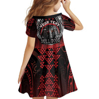 Aotearoa Bulldog Personalised Family Matching Mermaid Dress and Hawaiian Shirt Maori Kowhaiwhai Motif LT9 - Polynesian Pride