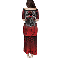 Aotearoa Bulldog Personalised Family Matching Puletasi and Hawaiian Shirt Maori Kowhaiwhai Motif