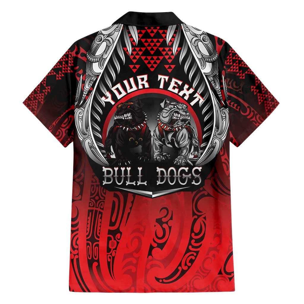 Aotearoa Bulldog Personalised Family Matching Short Sleeve Bodycon Dress and Hawaiian Shirt Maori Kowhaiwhai Motif LT9 - Polynesian Pride