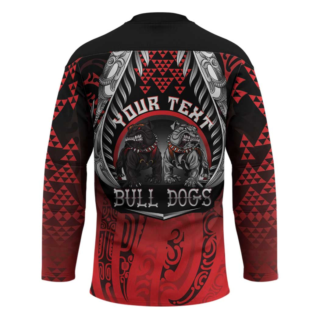 Aotearoa Bulldog Personalised Hockey Jersey Maori Kowhaiwhai Motif - Polynesian Pride