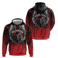 Aotearoa Bulldog Personalised Hoodie Maori Kowhaiwhai Motif