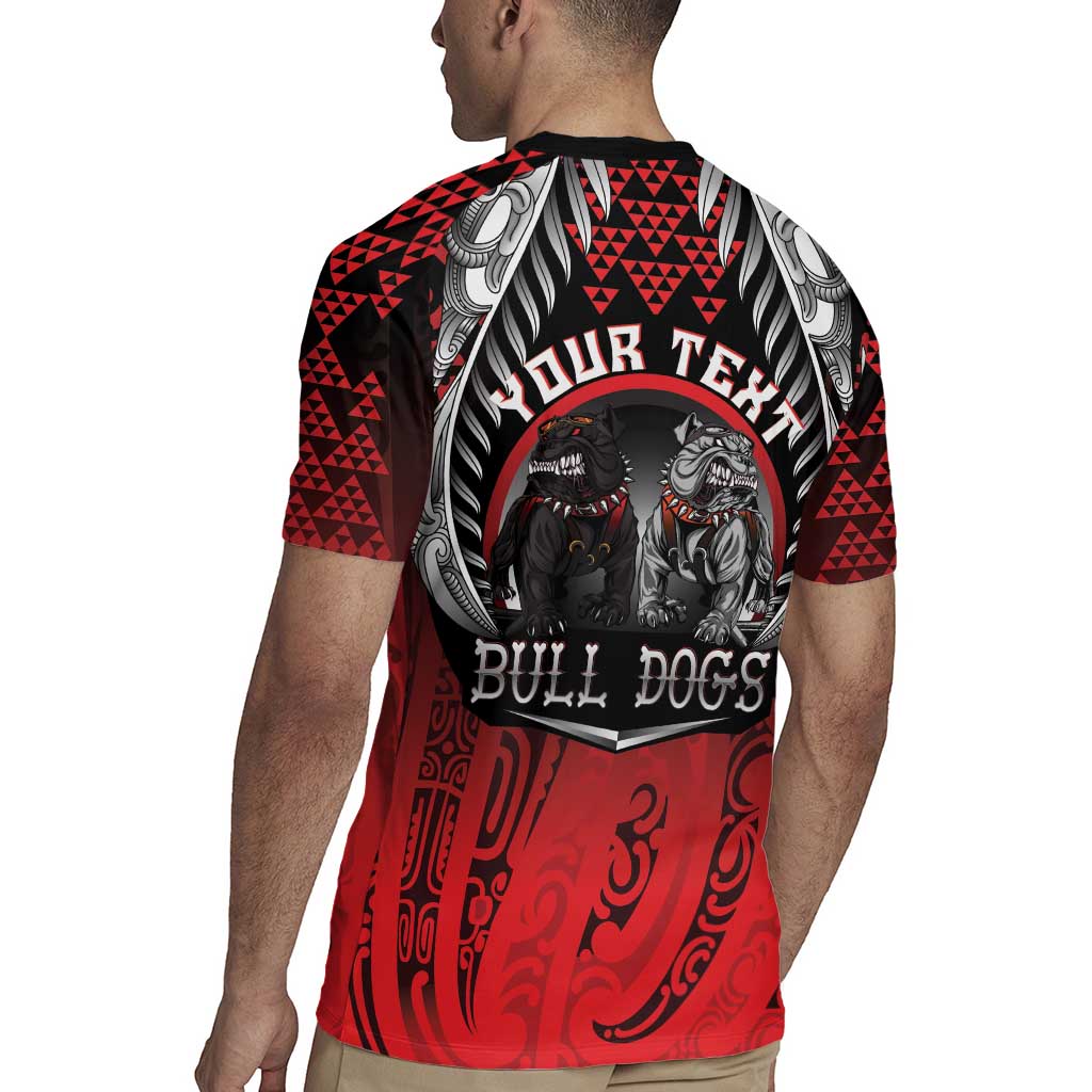 Aotearoa Bulldog Personalised Rugby Jersey Maori Kowhaiwhai Motif