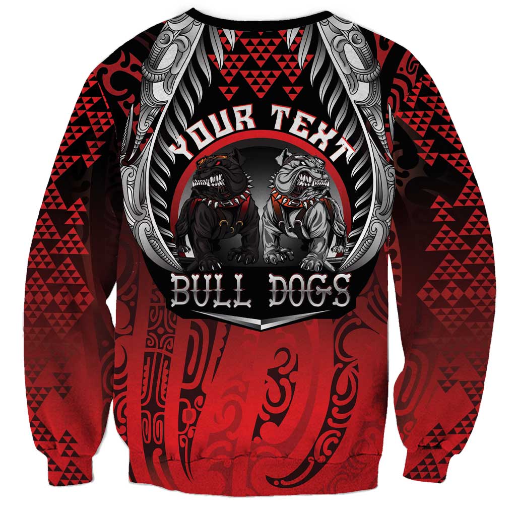 Aotearoa Bulldog Personalised Sweatshirt Maori Kowhaiwhai Motif