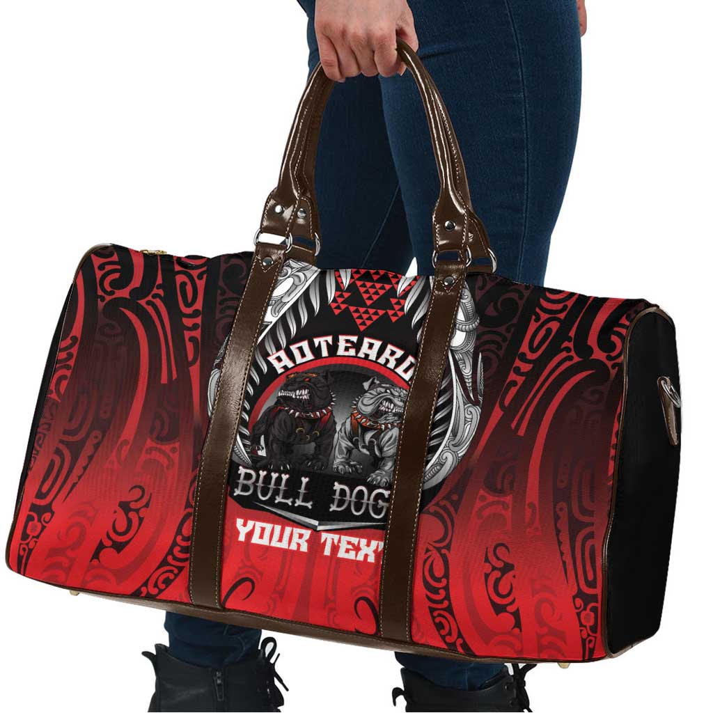 Aotearoa Bulldog Personalised Travel Bag Maori Kowhaiwhai Motif - Polynesian Pride