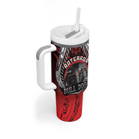 Aotearoa Bulldog Personalised Tumbler With Handle Maori Kowhaiwhai Motif