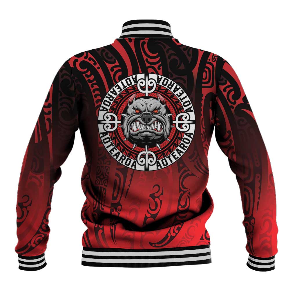 Aotearoa Bulldog Baseball Jacket New Zealand Kowhaiwhai Tribal