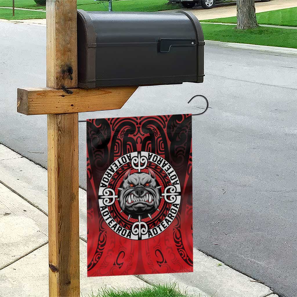 Aotearoa Bulldog Garden Flag New Zealand Kowhaiwhai Tribal