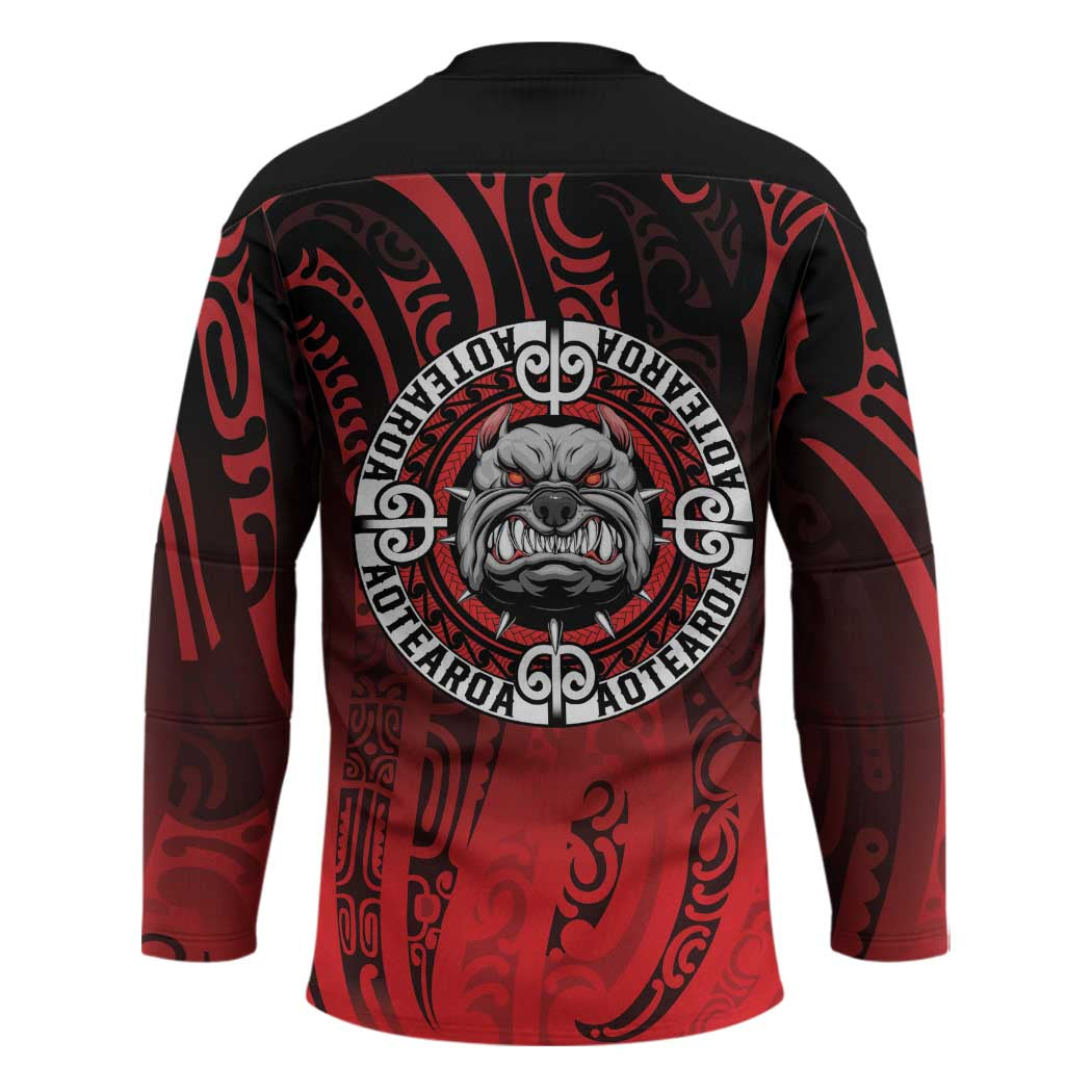 Aotearoa Bulldog Hockey Jersey New Zealand Kowhaiwhai Tribal LT9 - Polynesian Pride