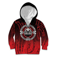Aotearoa Bulldog Kid Hoodie New Zealand Kowhaiwhai Tribal