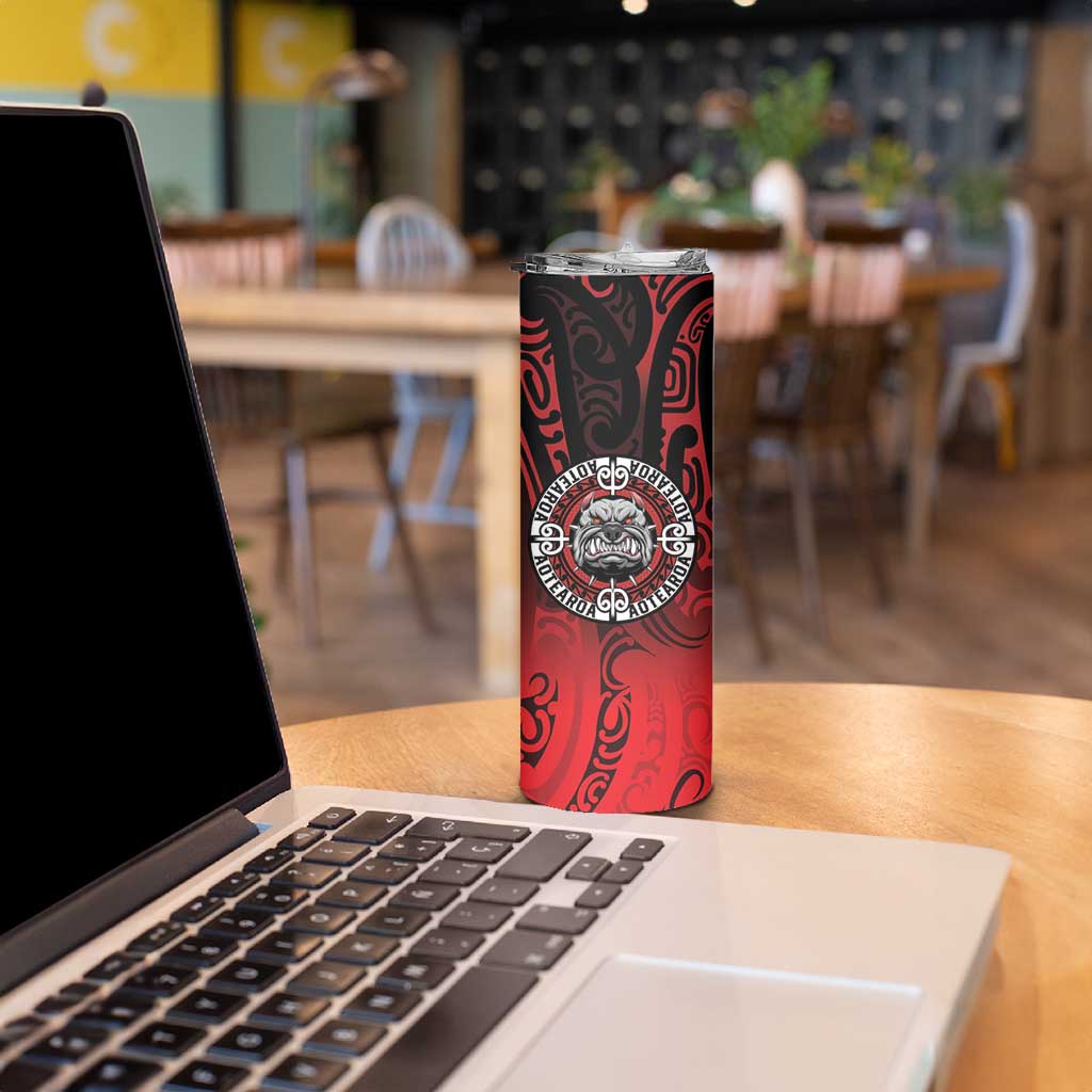 Aotearoa Bulldog Skinny Tumbler New Zealand Kowhaiwhai Tribal LT9 - Polynesian Pride
