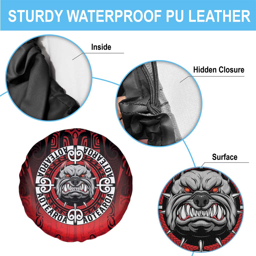 Aotearoa Bulldog Spare Tire Cover New Zealand Kowhaiwhai Tribal LT9 - Polynesian Pride