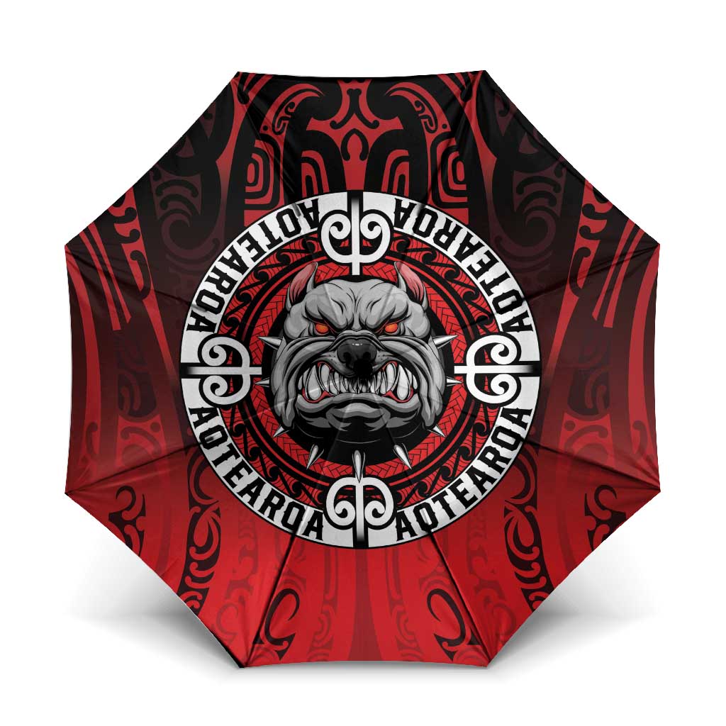 Aotearoa Bulldog Umbrella New Zealand Kowhaiwhai Tribal - Polynesian Pride