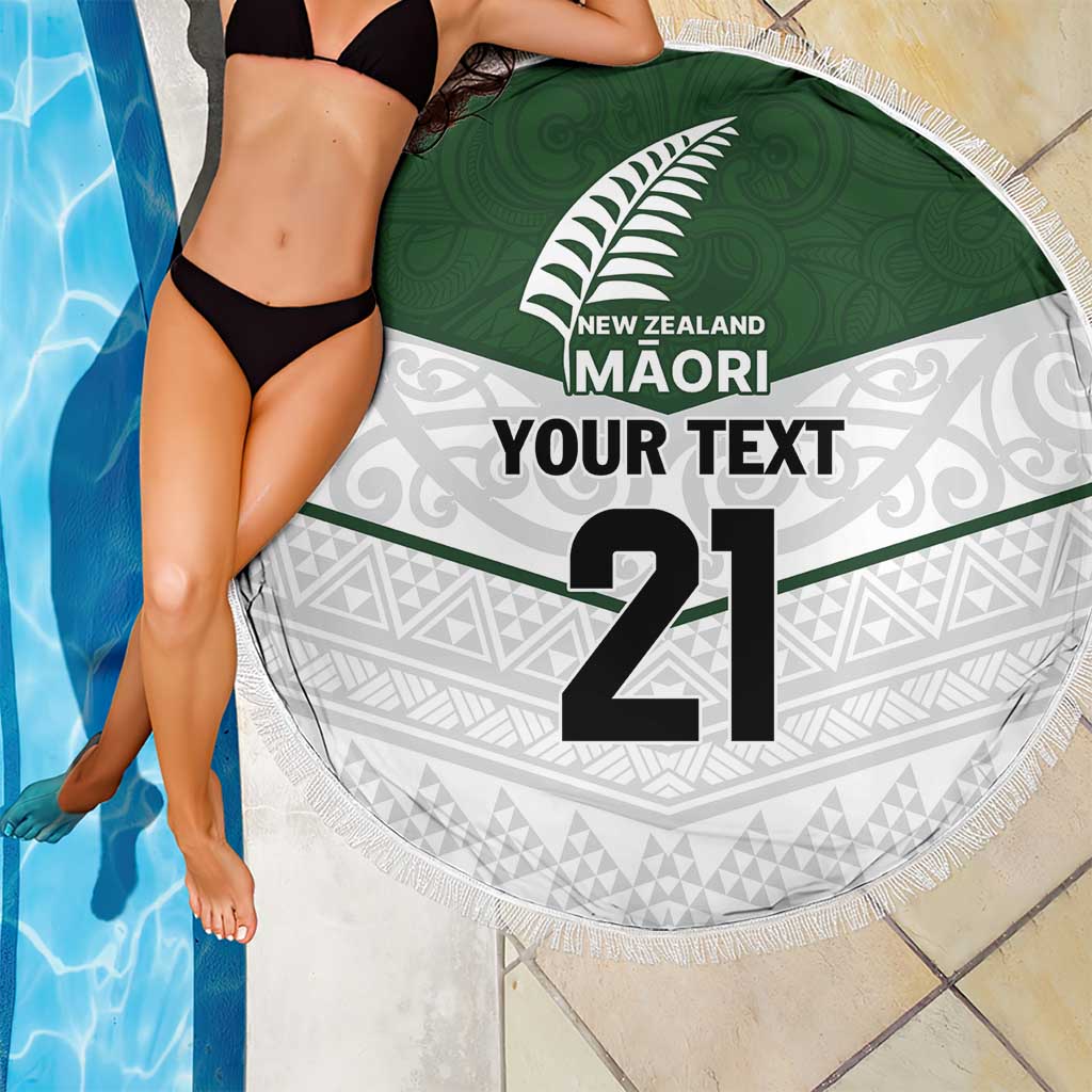 Custom New Zealand Maori Niho Taniwha Beach Blanket