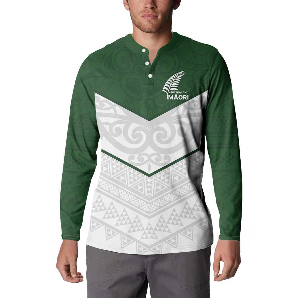 Custom New Zealand Maori Niho Taniwha Button Sweatshirt