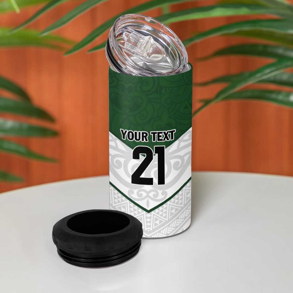Custom New Zealand Maori Niho Taniwha 4 in 1 Can Cooler Tumbler