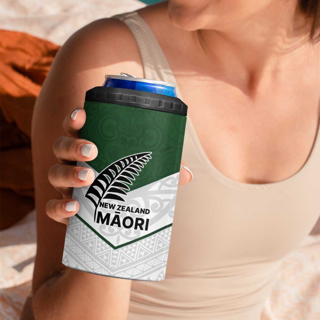 Custom New Zealand Maori Niho Taniwha 4 in 1 Can Cooler Tumbler