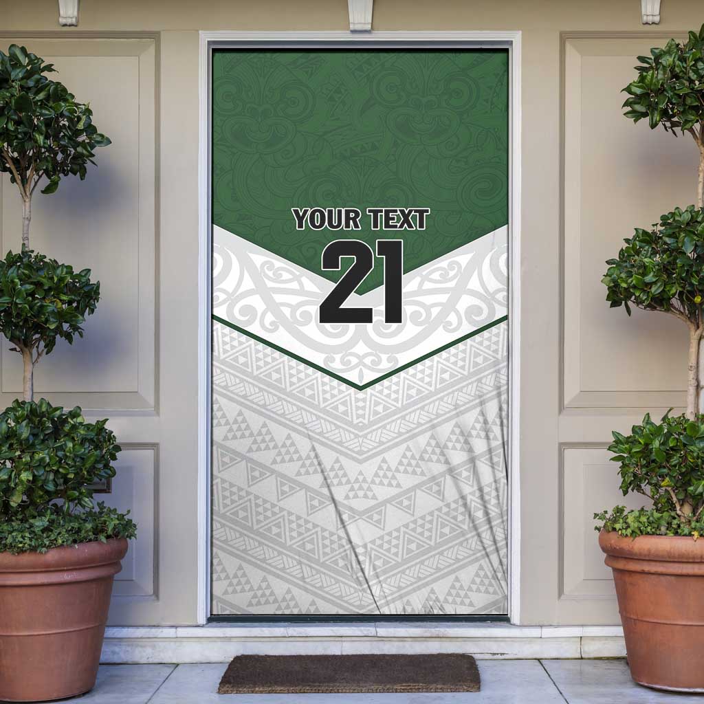 Custom New Zealand Maori Niho Taniwha Door Cover - Polynesian Pride