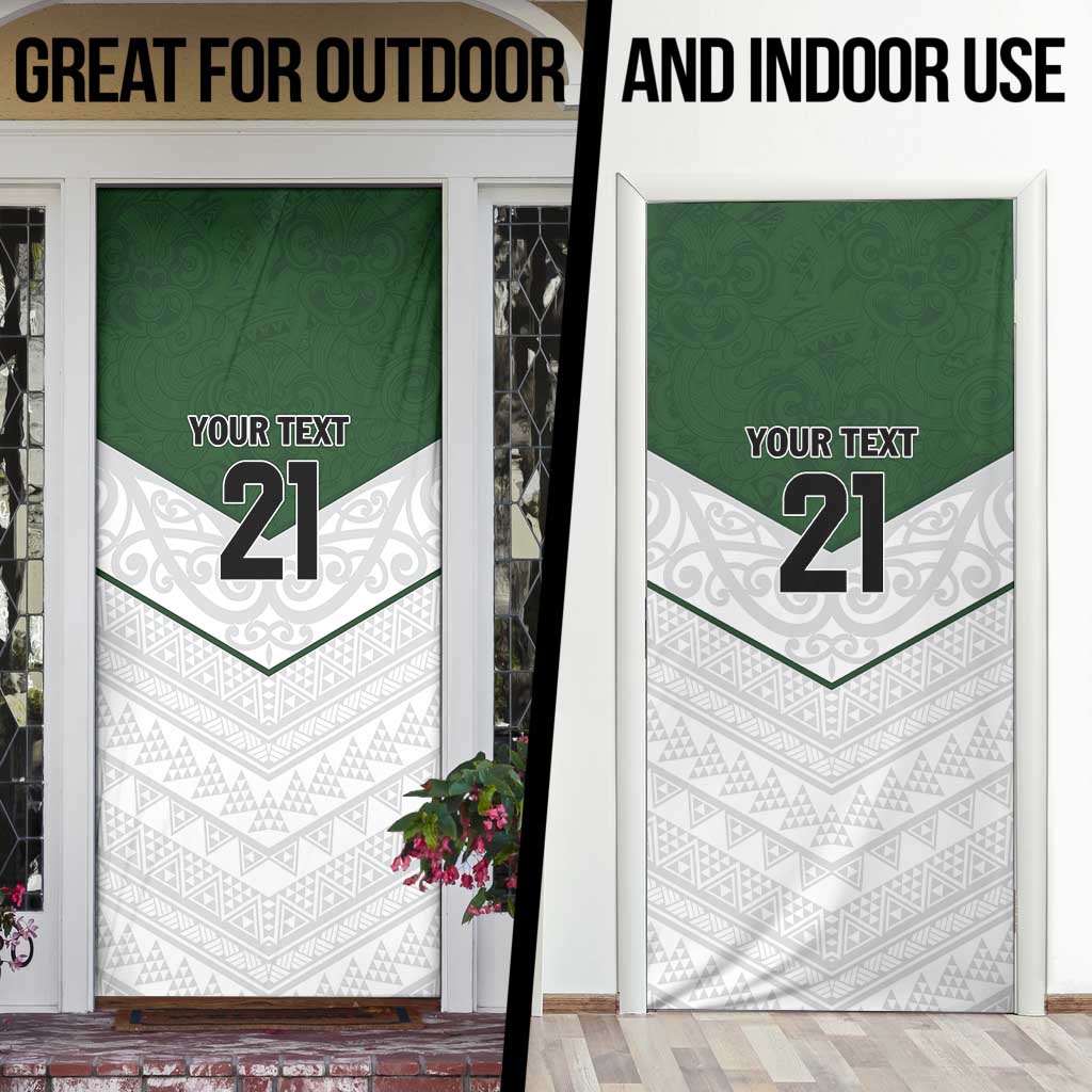 Custom New Zealand Maori Niho Taniwha Door Cover - Polynesian Pride