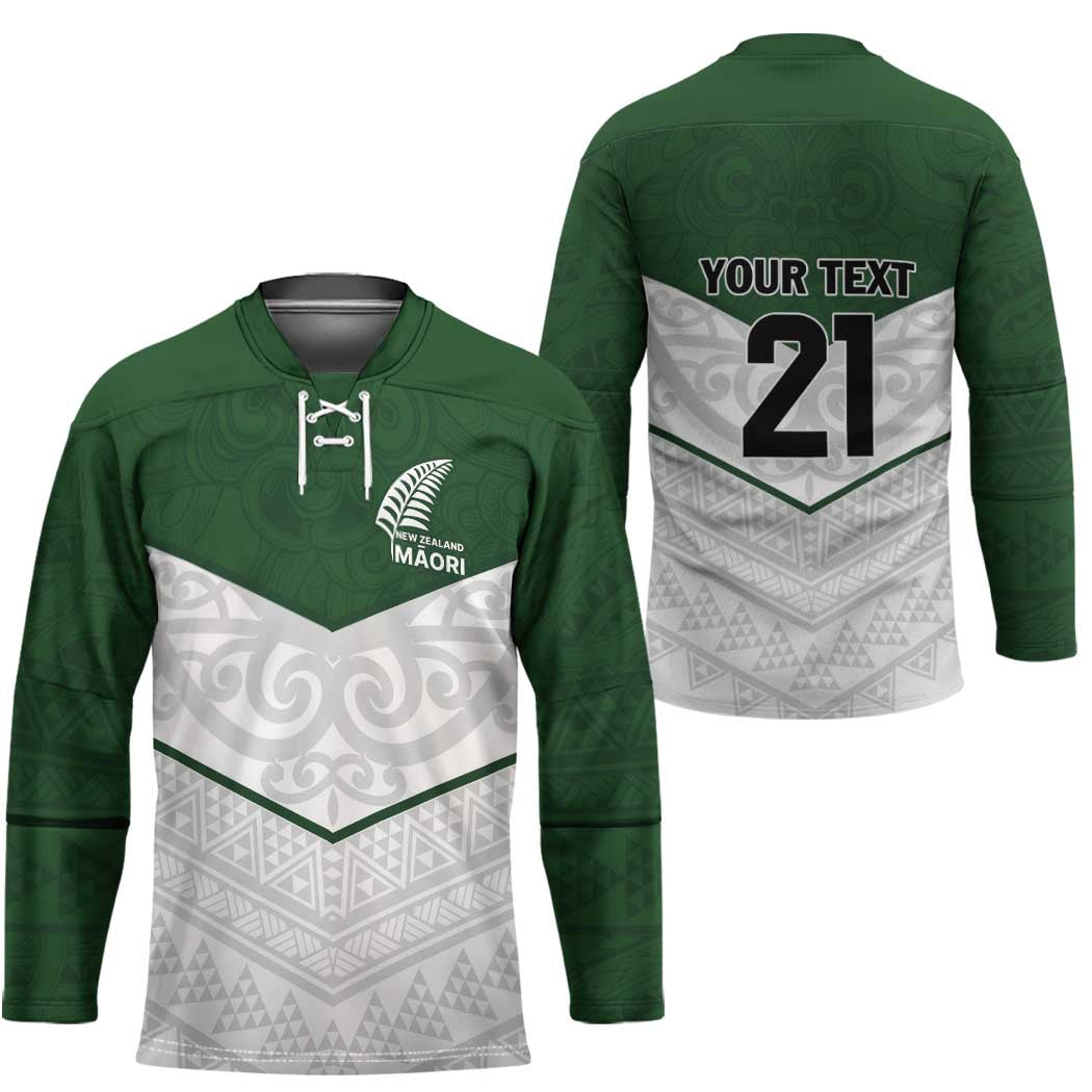 Custom New Zealand Maori Niho Taniwha Hockey Jersey - Polynesian Pride