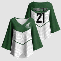 Custom New Zealand Maori Niho Taniwha Kimono Sleeve Blouse - Polynesian Pride