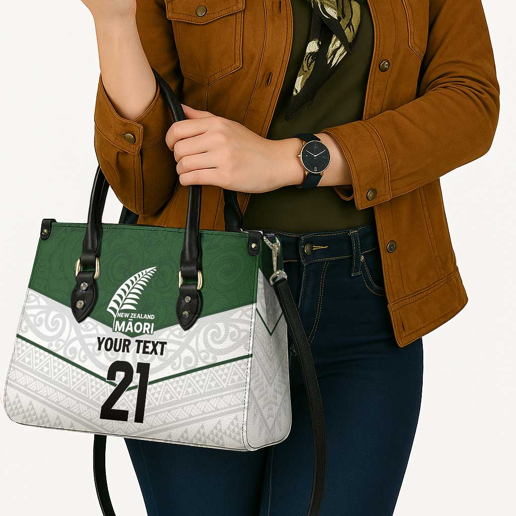 Custom New Zealand Maori Niho Taniwha Leather Bag - Polynesian Pride