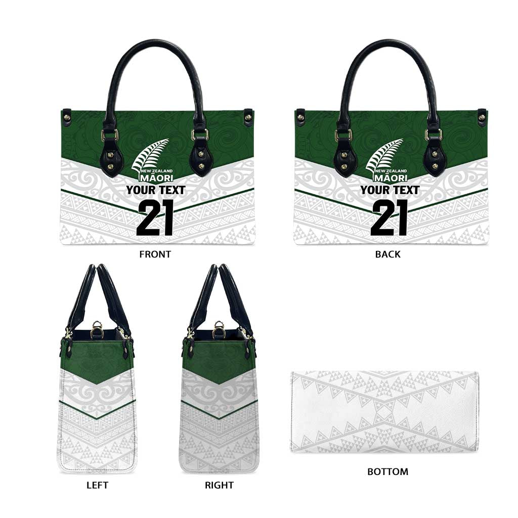 Custom New Zealand Maori Niho Taniwha Leather Bag - Polynesian Pride