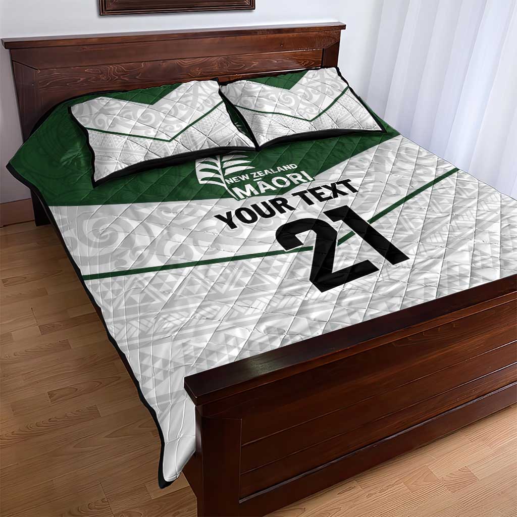 Custom New Zealand Maori Niho Taniwha Quilt Bed Set