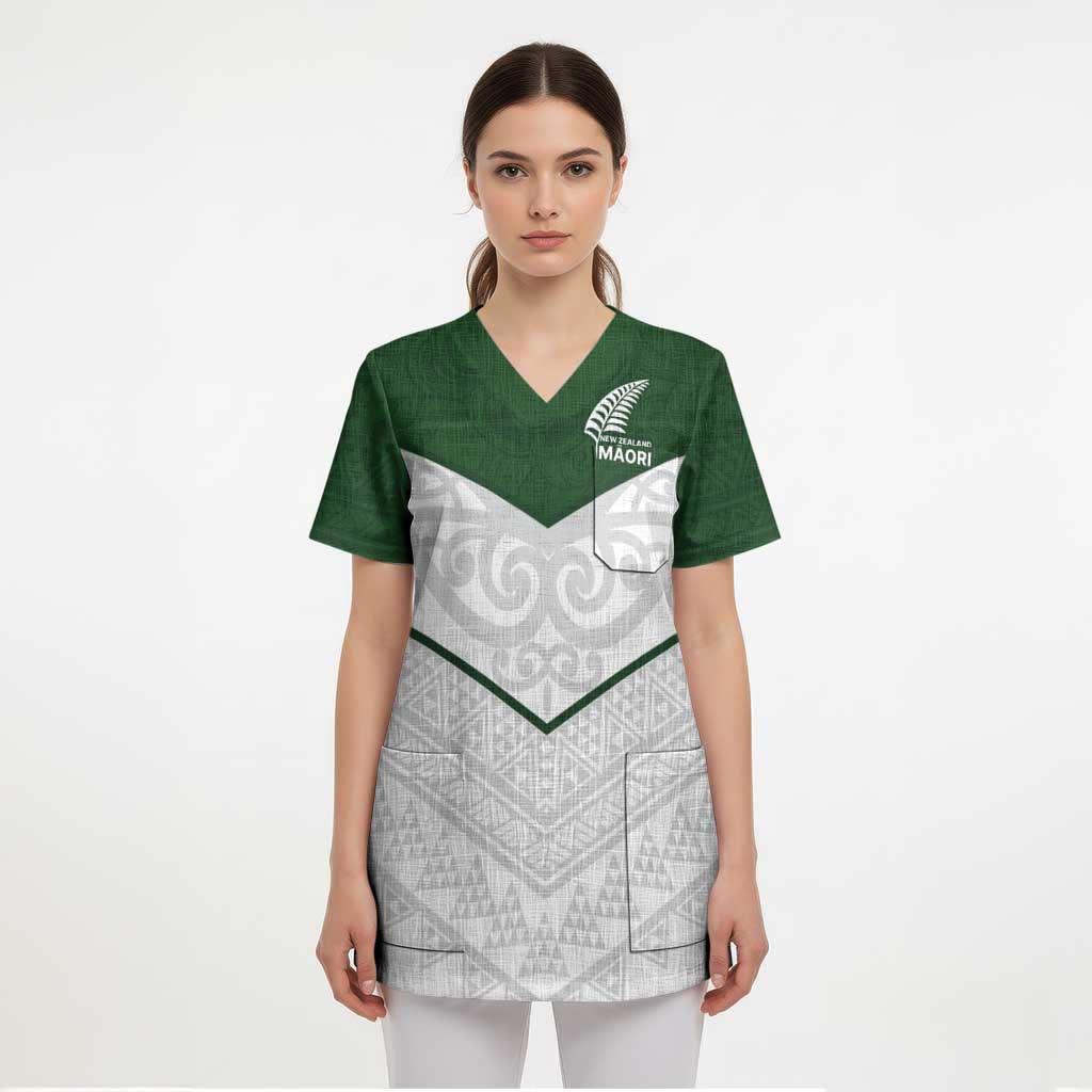 Custom New Zealand Maori Niho Taniwha Scrub Top - Polynesian Pride