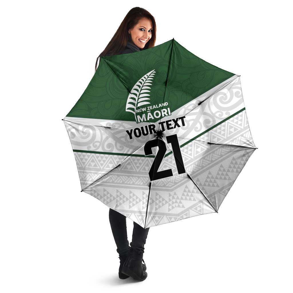 Custom New Zealand Maori Niho Taniwha Umbrella - Polynesian Pride
