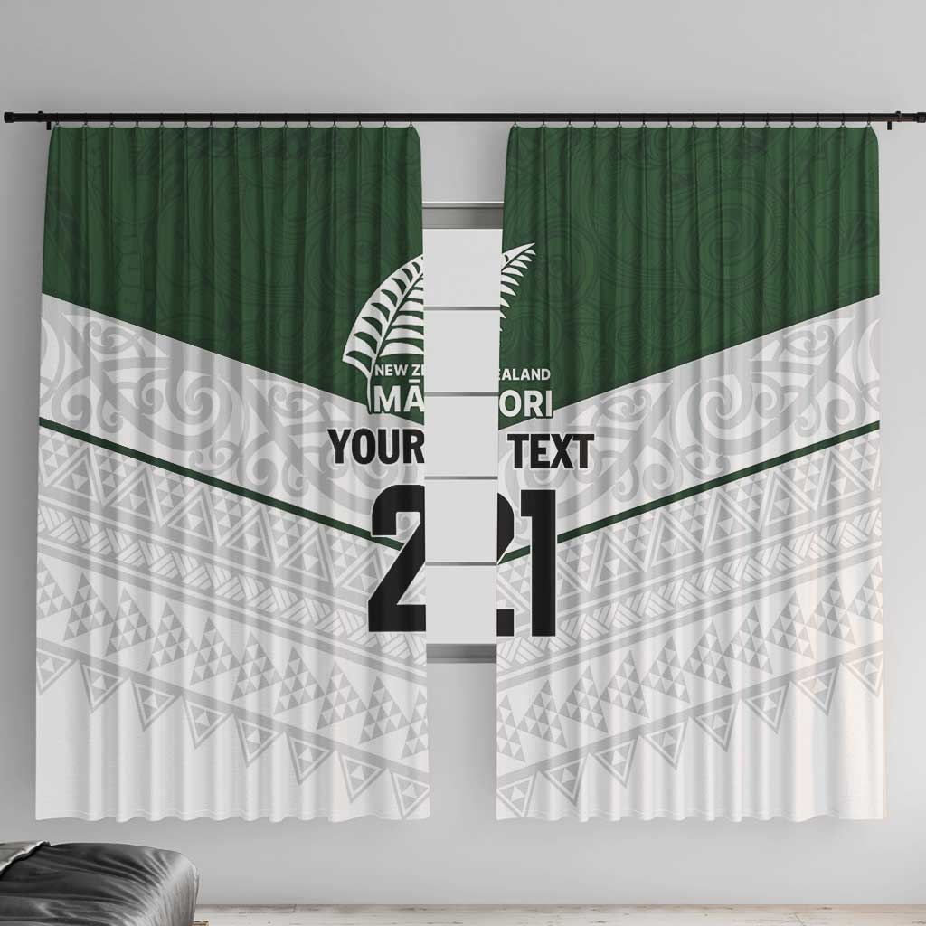 Custom New Zealand Maori Niho Taniwha Window Curtain